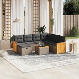 vidaXL 8-dijelni set vrtnih sofa od poliratana s jastucima sivi | shoptok.hr