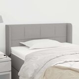  Uzglavlje s ušima svjetlosivo 83x16x78/88 cm od tkanine | shoptok.hr