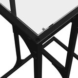  Bočni stolić s prozirnim staklom 40 x 30 x 61 5 cm čelični | shoptok.hr