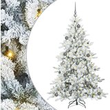 vidaXL Umetno Zložljivo Božično Drevo z stojalom Bela 180 cm PVC | Shoptok.si