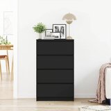  Komoda crna 60 x 35 x 98,5 cm od konstruiranog drva | shoptok.hr
