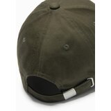 Ombre Men's baseball cap with visor and decorative embroidery - khaki | Shoptok.si