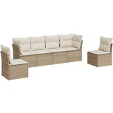 Maison Chic Seti vrtnega pohištva - Vrtna garnitura - Vrtni pohištvo set 6-delna z blazinami bež poli ratan, (21818564) | Shoptok.si