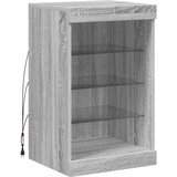  Komoda s LED svjetlima boja sivog hrasta 41 x 37 x 67 cm Siva | shoptok.hr