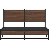 vidaXL metalni okvir kreveta s uzglavljem smeđa boja hrasta 140x190 cm | shoptok.hr