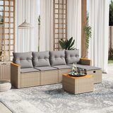 vidaXL 6-dijelni set vrtnih sofa s jastucima bež od poliratana | shoptok.hr