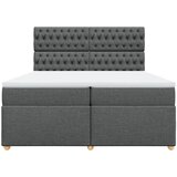  Krevet s oprugama i madracem tamnosivi 200 x 200 cm od tkanine | shoptok.hr