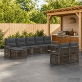  Sjedeća garnitura za vrt 9 kom. Siva poliratan 70.5 x 62 x 70 cm | shoptok.hr