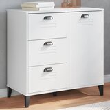 vidaXL Komoda VIKEN bela 80x40x80 cm trdna borovina | Shoptok.si