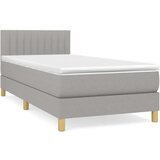 Box spring postelja z vzmetnico svetlo siv 100x200 cm blago, (20725924) | Shoptok.si