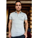 Dewberry T8586 MEN'S POLO NECK T-SHIRT-PLAIN GREY Cene