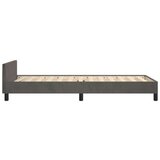  Posteljni okvir z vzglavjem temno siv 90x190 cm žamet, (20788444) | Shoptok.si