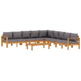  6-dijelna set vrtnih sofa s jastucima masivno bagremovo drvo Siva | Shoptok.si