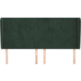  Vzglavje z ušesi temno zeleno 183x23x118/128 cm žamet, (20953082) | Shoptok.si