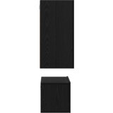 vidaXL Set TV komoda s policom s pohranom s vratima 3 pcs Crni hrast 60 x 30 x 30.5 cm | shoptok.hr