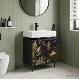  Kupaonski ormar RHENEN Crni hrast 60 x 40 x 61 cm | shoptok.hr