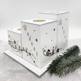 Poklon Dobra Ideja Adventski svijećnjak za 4 svijeće – ručno izrađen božićni ukras | shoptok.hr