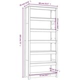 Ormarić za knjige bijeli 80x35x183 cm od masivne borovine | shoptok.hr