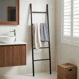  Ljestva za deke Crna 40 x 150 cm Bambus | shoptok.hr