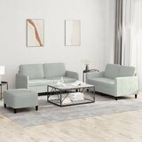  3-dijelni set sofa svjetlosivi baršunasti | shoptok.hr