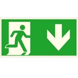 Signal rute za izbjegavanje aluminij Izlaz u slučaju nužde desno, prema dolje SafetyMarking 15.A1057 (Š x V) 400 mm x 2 | Eponuda.ba
