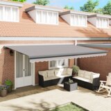 vidaXL Ručna uvlaka svjetlosiva 500x300 cm, Zamjenski materijal za tende za okvir 5x3 m svjetlosiv | shoptok.hr