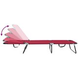  Sklopiva ležaljka za sunčanje Crvena 188 x 57 x 86,5 cm Slike