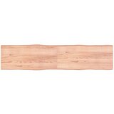 vidaXL Mizna plošča svetlo rjava 220x50x4 cm obdelana trdna hrastovina, (20979733) | Shoptok.si