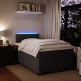 Box spring krevet s madracem tamnosivi 120 x 200 cm baršunasti | shoptok.hr