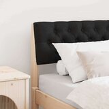  Tapecirani uzglavlje Crna 80 cm Čvrsto borovo drvo | shoptok.hr
