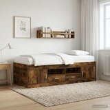  Okvir kreveta s pohranom s ladicama Dimljeni hrast 80 x 200 cm | Eponuda.com