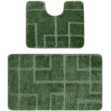 RugsX Preproge Dvodelni kopalniški set preproga SUPREME LINES, l 60x100 cm Zelena | Shoptok.si