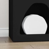  Strani šal Črna 40 x 35 x 100,5 cm Konstruiran les, (5000108057) | Shoptok.si