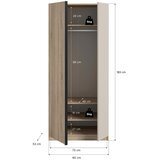 MID.YOU OMARA S KLASIČNIMI VRATI, hrast sonoma, kašmir | Shoptok.si