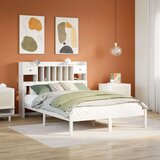  Krevet s regalom z knjige bez madraca bijeli 150x200cm borovina Cijene