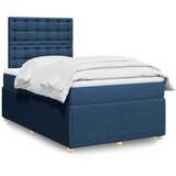  Krevet s oprugama i madracem plavi 120 x 200 cm od tkanine | shoptok.hr