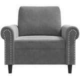  Fotelja tamnosiva 60 cm baršunasta | shoptok.hr