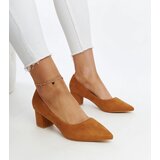 Gemre Brown block heel pumps Araxi | Shoptok.si