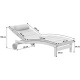 Gardenson Vrtni Ležalnik Andalusia, Siva, Nastavljiv | Shoptok.si