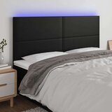  Uzglavlje crno 180x5x118/128 cm od umjetna koža Cijene