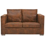 Maison Chic kavč - Sofa - Kanape dvosed 137x73x82 cm umetno semiš usnje, (21727206) Cene