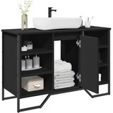Ormarić za umivaonik crni 91 x 35 x 60 cm konstruirano drvo | shoptok.hr