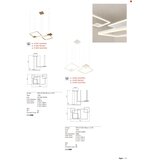  Redo 01-2615 - LED luster na sajli SIGUA LED/137W/230V CRI 90, prigušiva, zlatni | Eponuda.com