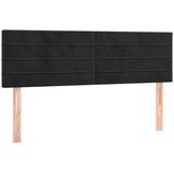  Posteljno vzglavje 2 kosa črno 72x5x78/88 cm žamet, (20793058) | Shoptok.si