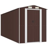  Vrtno spremište tamnosmeđe 192x523x223 cm pocinčani čelik | shoptok.hr