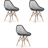 Brandless Stol SAKAI - črn x 3, (22030816) | Shoptok.si