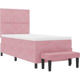  Krevet s opruga kutije s jastukom Ružičasta 200 x 100 cm Baršun | shoptok.hr