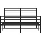  Metalni okvir kreveta uzglavlje i podnožje crni 120x200 cm | Eponuda.ba
