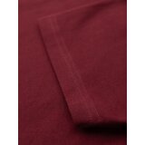 Ombre BASIC men's cotton classic tee shirt with a v-neck - maroon | Shoptok.si