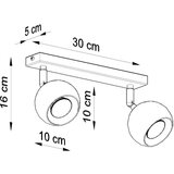  Stropna svetilka OCULARE 2 bela, (21347600) | Shoptok.si